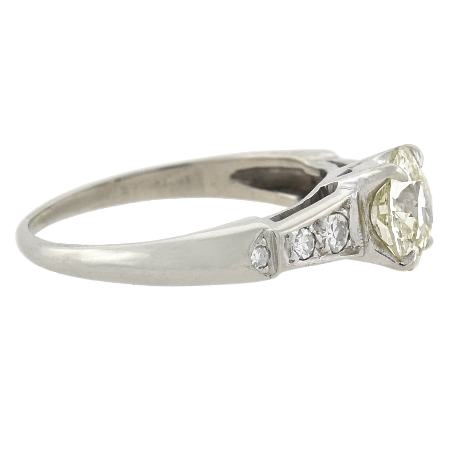 Art Deco 14kt Diamond Engagement Ring 1.10ct