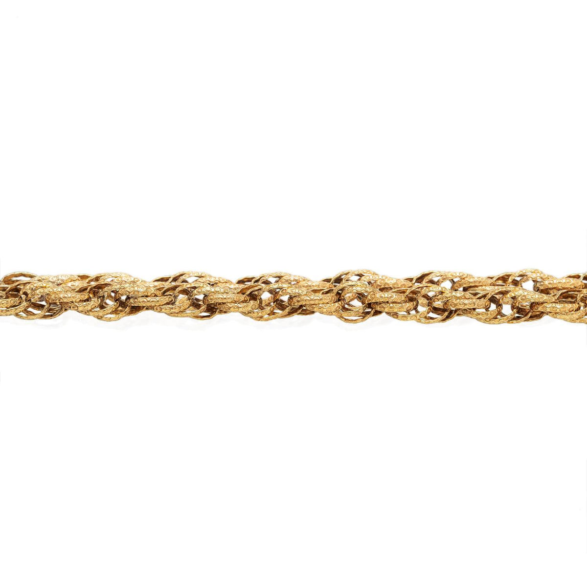 Georgian 15kt Twisted Rope Chain with Etruscan Turquoise Clasp