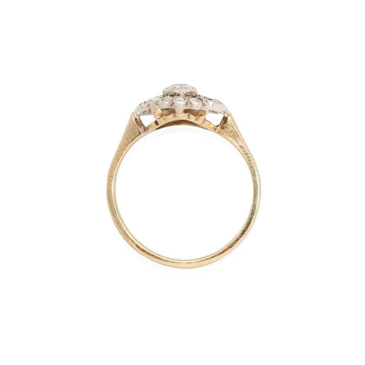 Edwardian 14kt/Sterling 3-Stone Diamond Ring