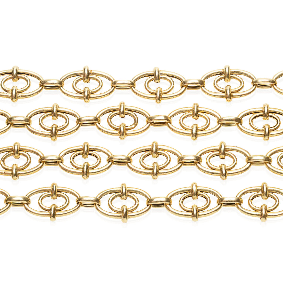 Victorian 18kt Fancy Link Chain Necklace 44.5g