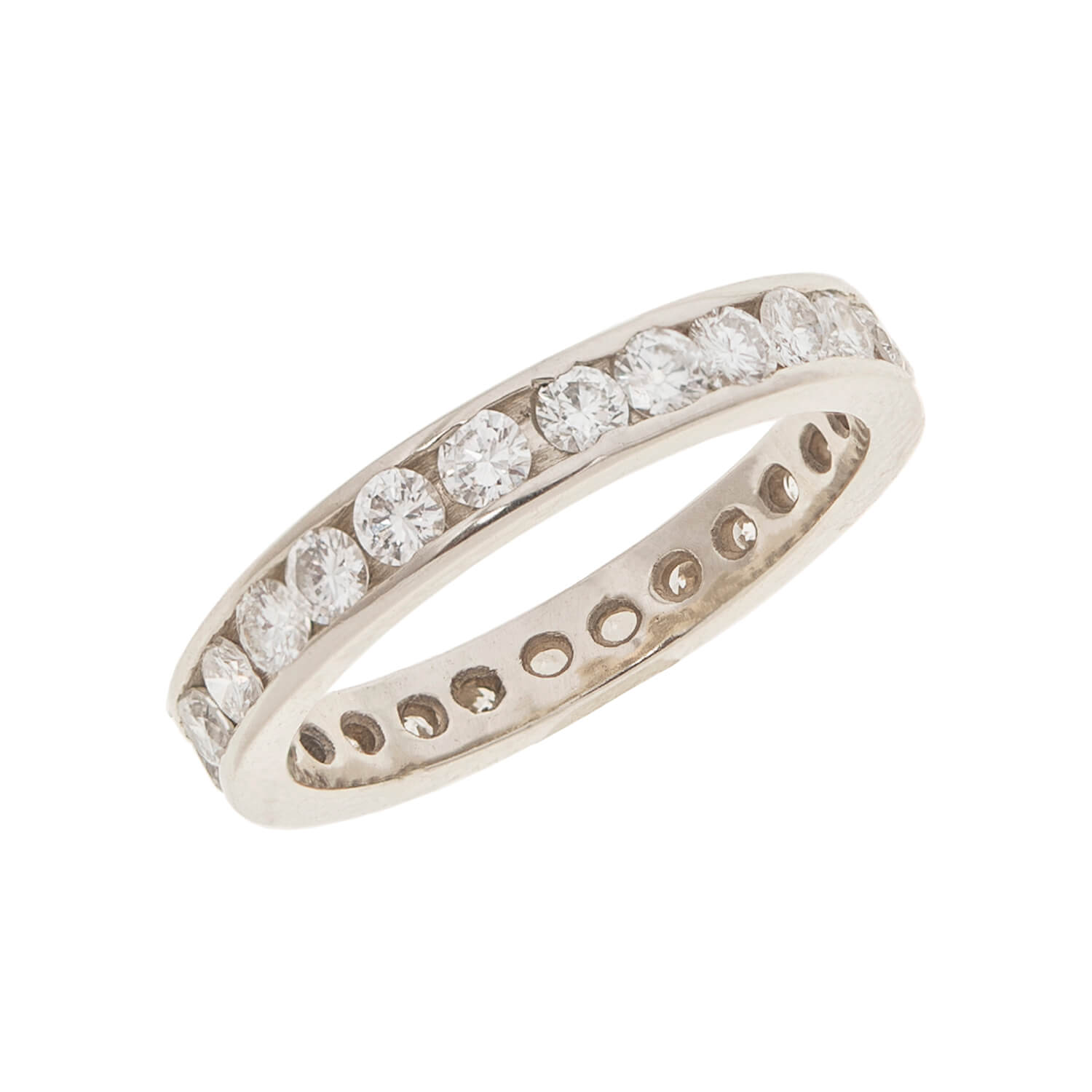 Estate 14k Brilliant Cut Diamond Eternity Band 1.00ctw