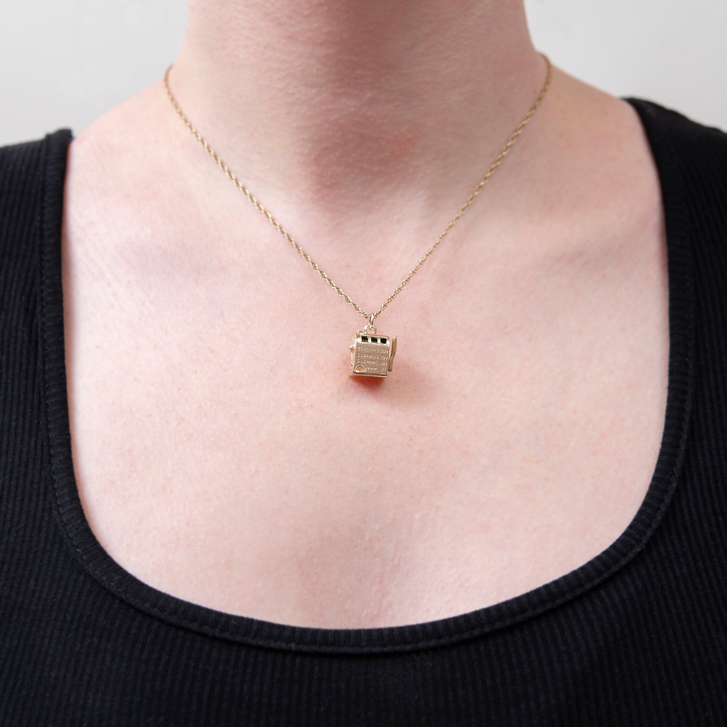 Retro 14k Slot Machine Charm/Pendant