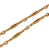 Victorian 9kt Open Wirework Link Watch Chain Necklace 20"