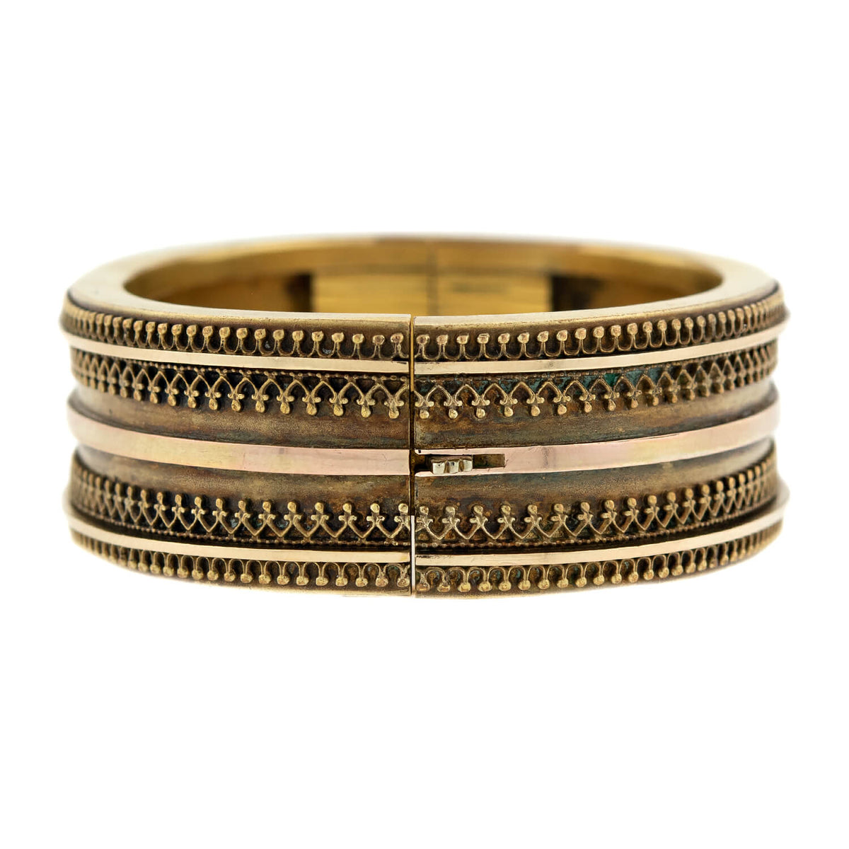 Victorian Gold-Filled Etruscan Wirework Bangle