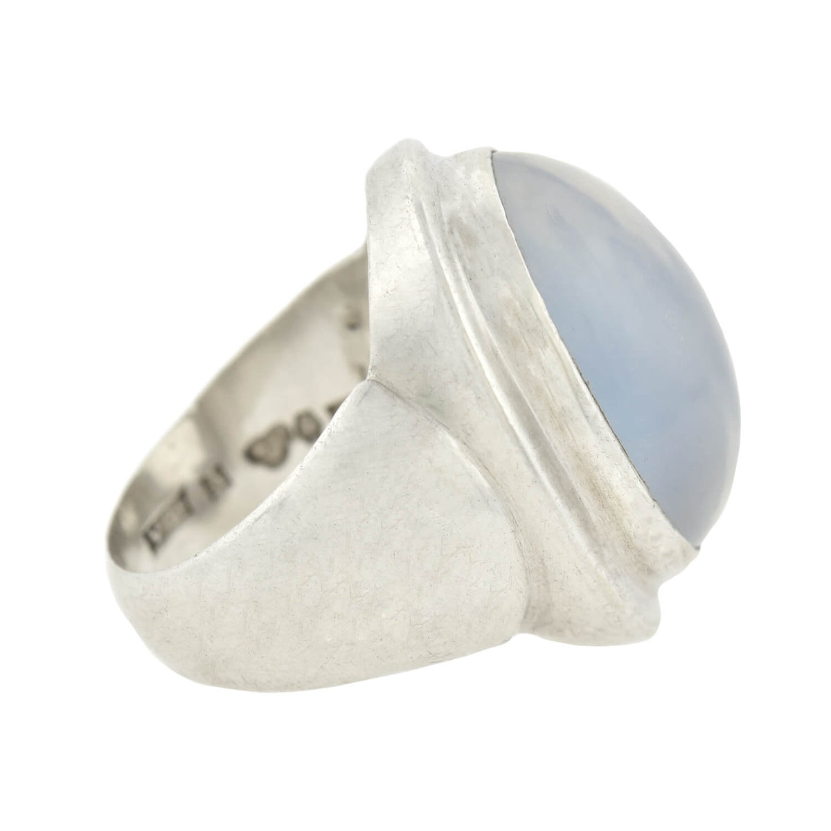 Vintage Swedish Sterling Silver Moonstone Cabochon Ring
