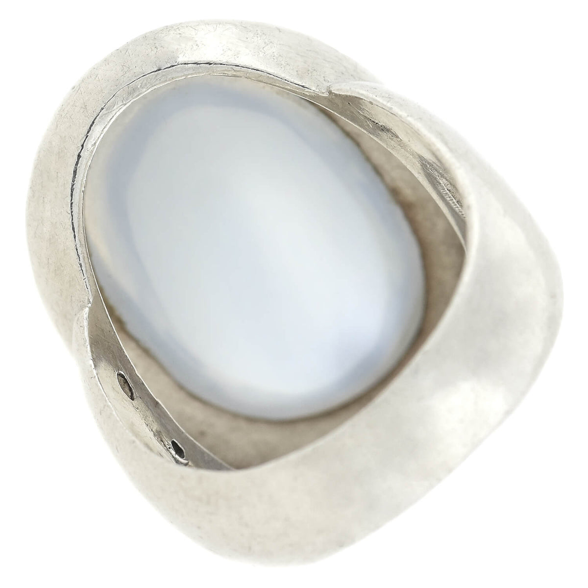 Vintage Swedish Sterling Silver Moonstone Cabochon Ring