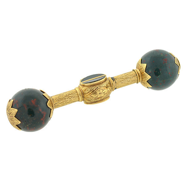 Victorian 15kt Bloodstone Watch Key Fob