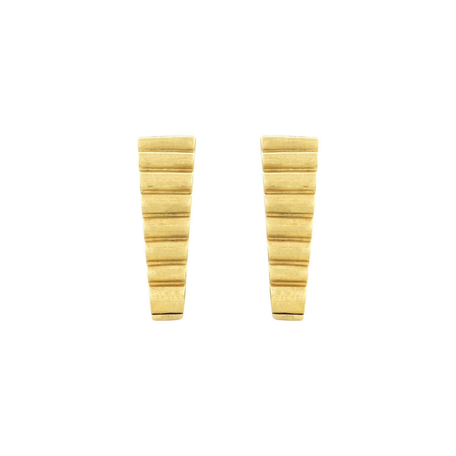 CARTIER Estate 18kt Fluted Stirrup Cufflinks