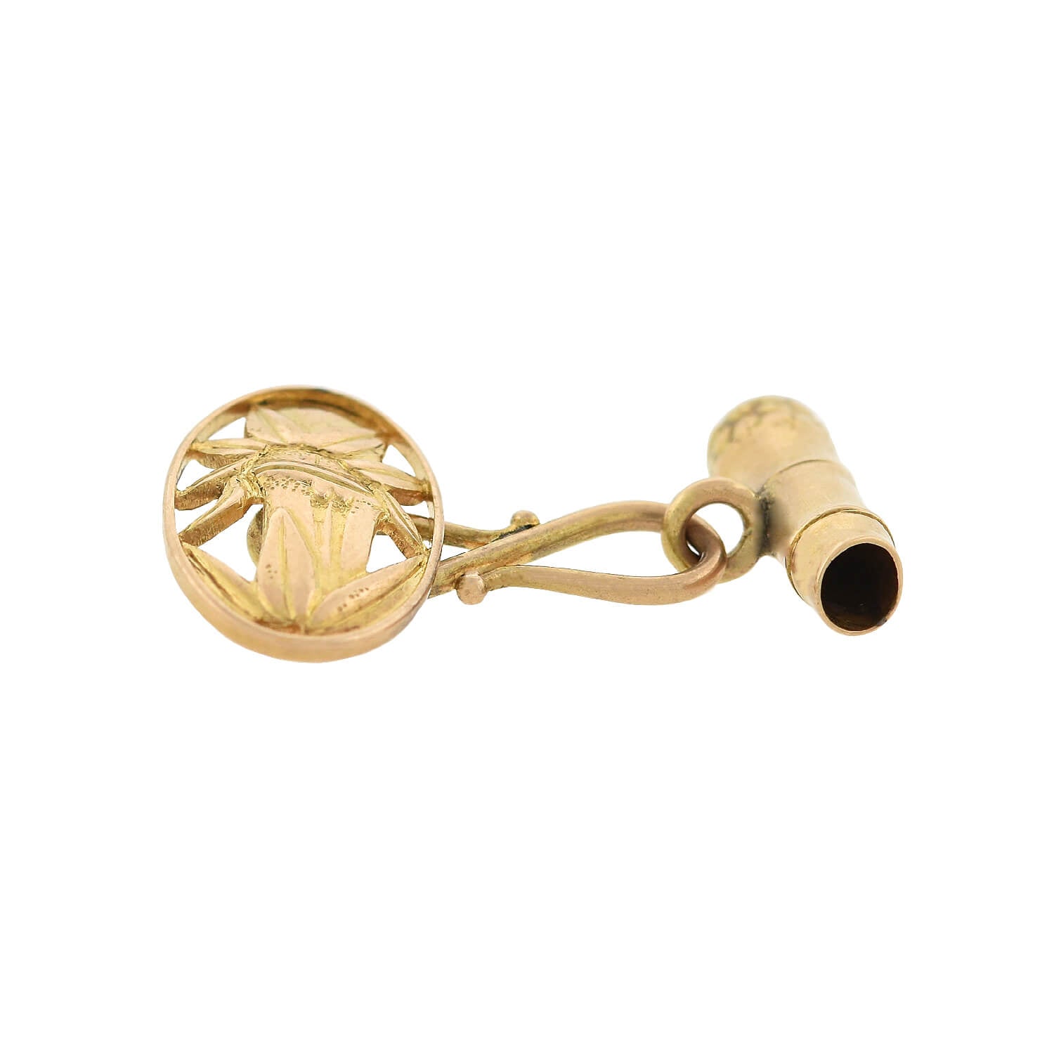 Vintage 18kt Bamboo Motif Double-Sided Cufflinks