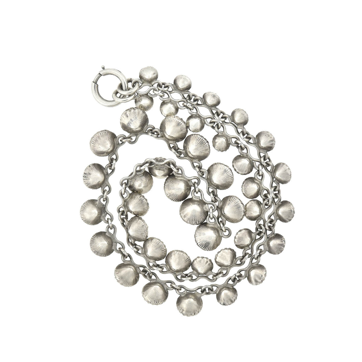 Edwardian Sterling + Paste Drop Riviere Necklace