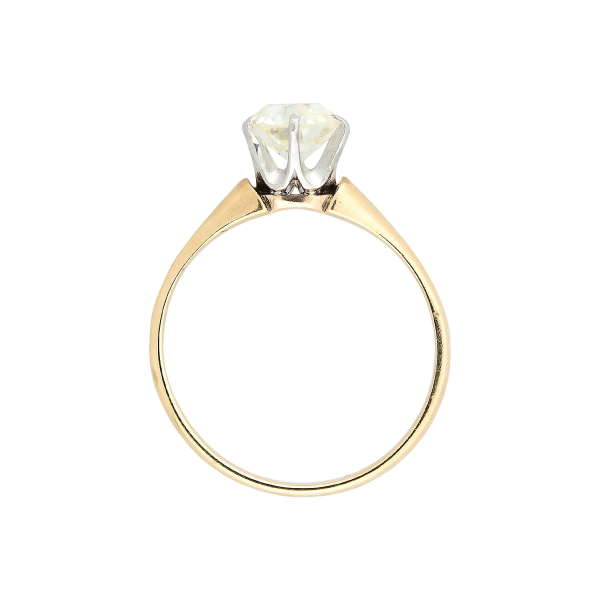 Edwardian 18kt/Platinum Old European Cut Solitaire Diamond Engagement Ring 1.00ct