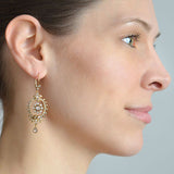 Victorian 18kt Dramatic 2.50ctw Rose Cut Diamond Earrings