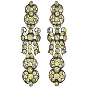 Georgian Large Sterling Silver Chrysoberyl Earrings