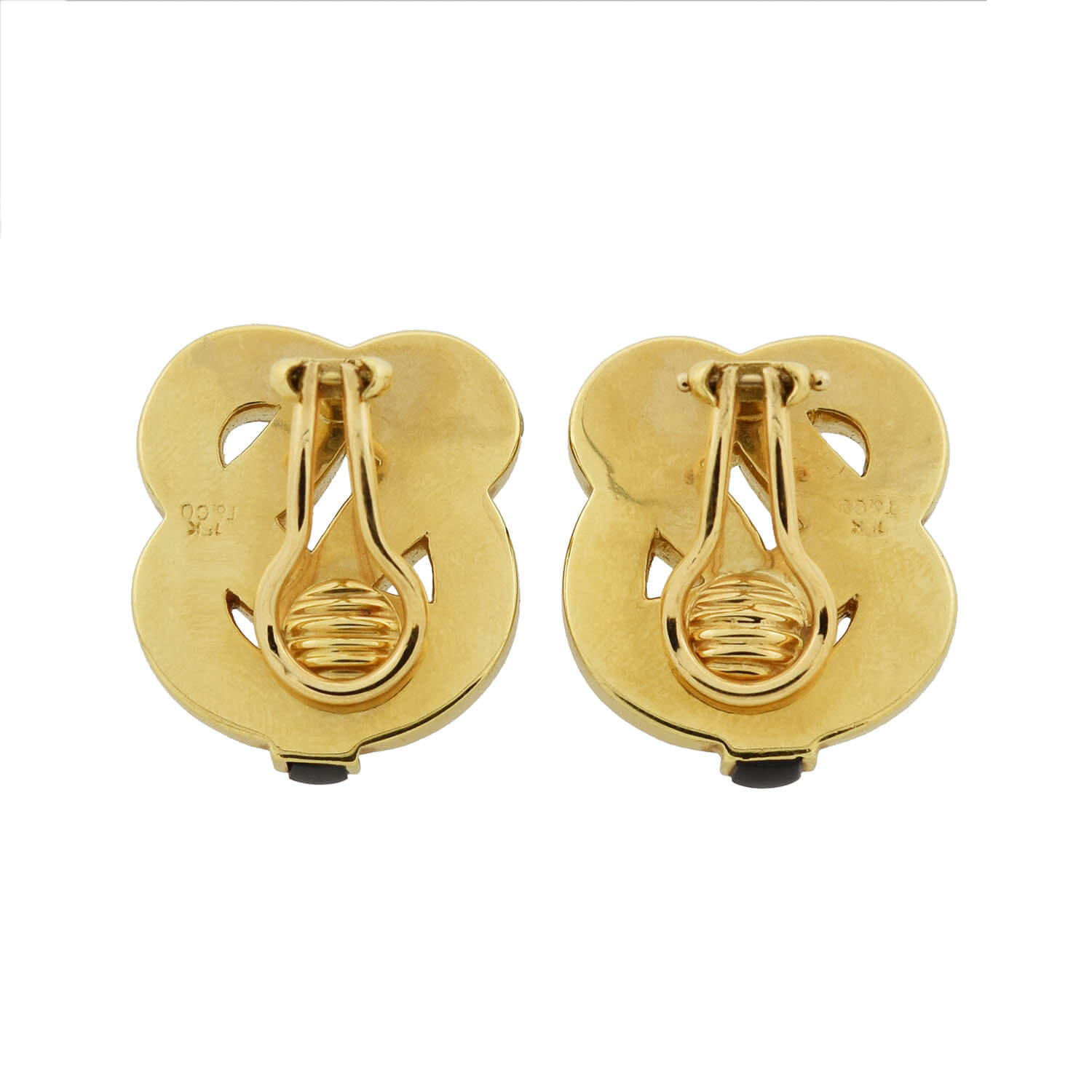 TIFFANY & Co. Vintage 18kt Onyx Knot Clip-On Earrings