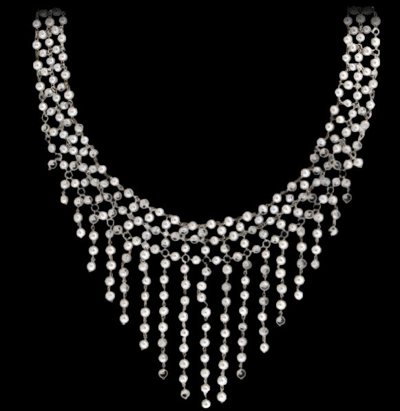 Edwardian Platinum, Diamond & Pearl Festoon Necklace