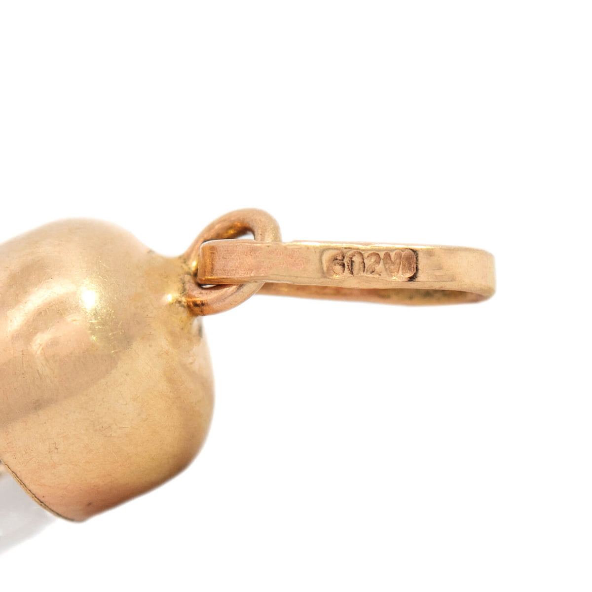Vintage 14k Gold Dust Glass Bottle Charm