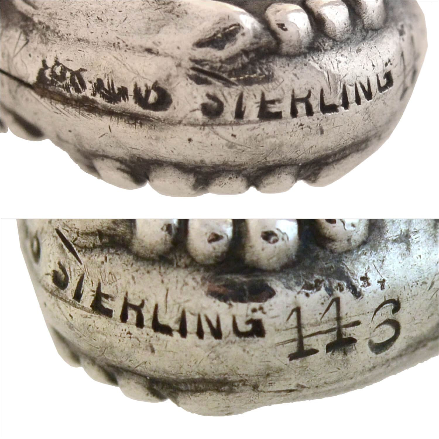 GORHAM Victorian Large Sterling Repousse Perfume Bottle