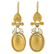 Victorian 15kt Etruscan Dangling Earrings