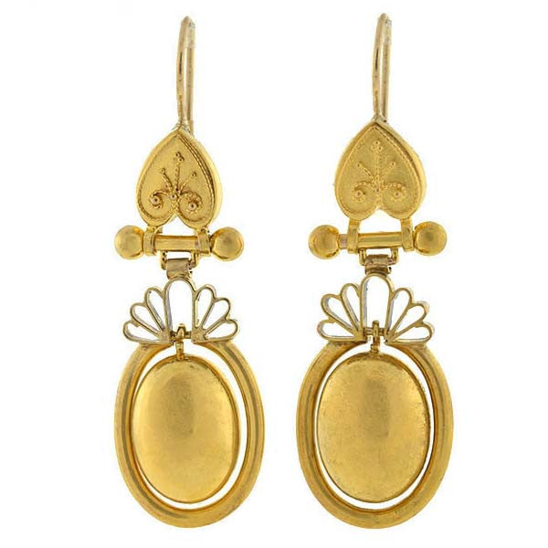 Victorian 15kt Gold Dangling Earrings