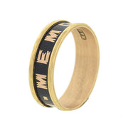 Victorian 9kt & Enamel "IN MEMORY OF" Mourning Ring