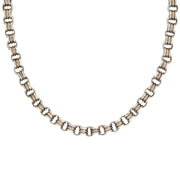 Victorian Sterling Link Chain Necklace 16.25"