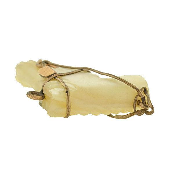 Victorian Gold-Filled Mother of Pearl Horse Fob/Pendant