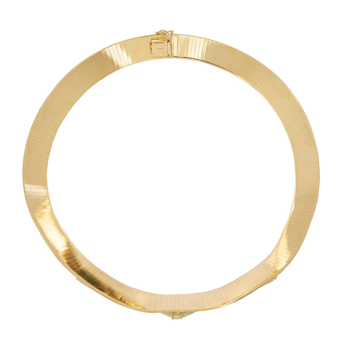 Estate 14k Opal Collar Style Choker Necklace