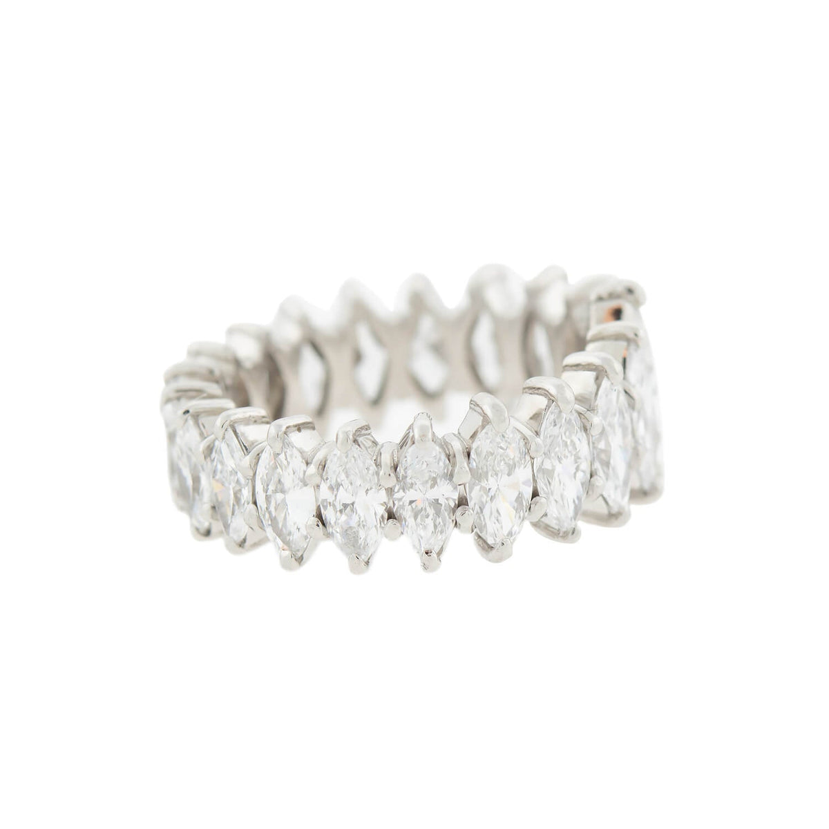 Vintage Platinum Marquise Diamond Eternity Band 7.00ctw
