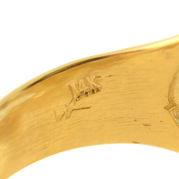 Estate 14k Diamond Heart-Motif Ring