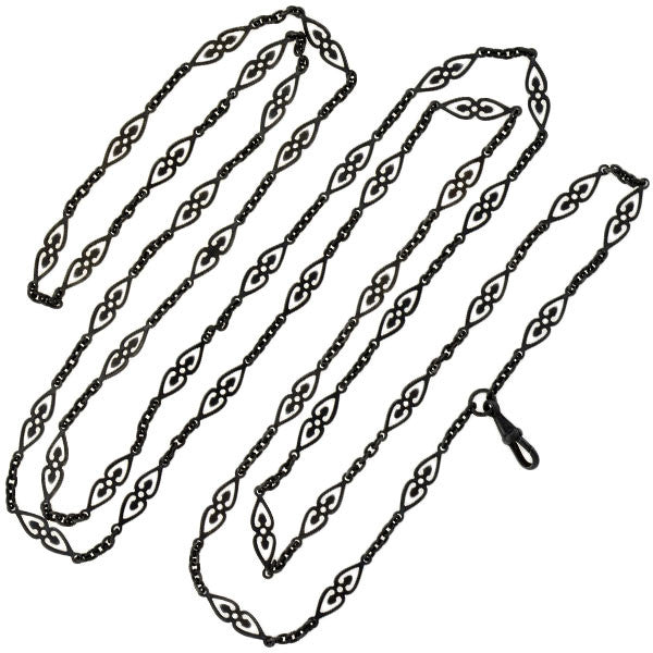 Georgian Gunmetal Fancy Link Chain 60"