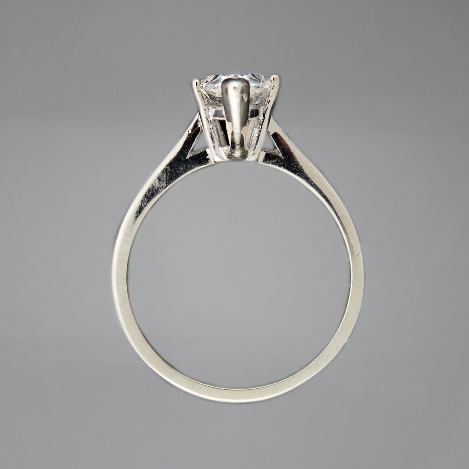 Retro 14k Pear Cut Diamond Ring 1.42ctw