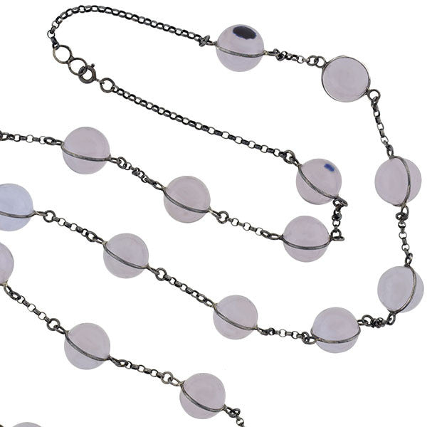 Art Deco Sterling Lavender "Pools of Light" Necklace