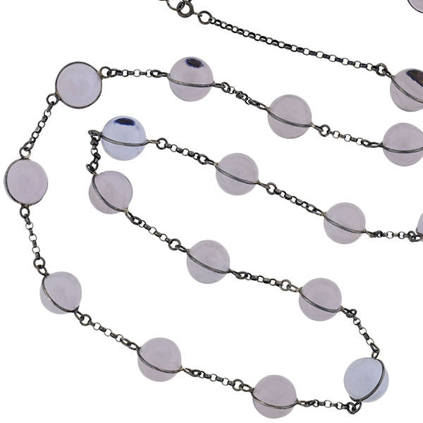 Art Deco Sterling Lavender "Pools of Light" Necklace