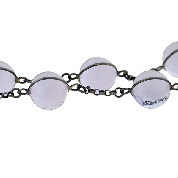 Art Deco Sterling Lavender "Pools of Light" Necklace