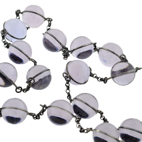 Art Deco Sterling Lavender "Pools of Light" Necklace