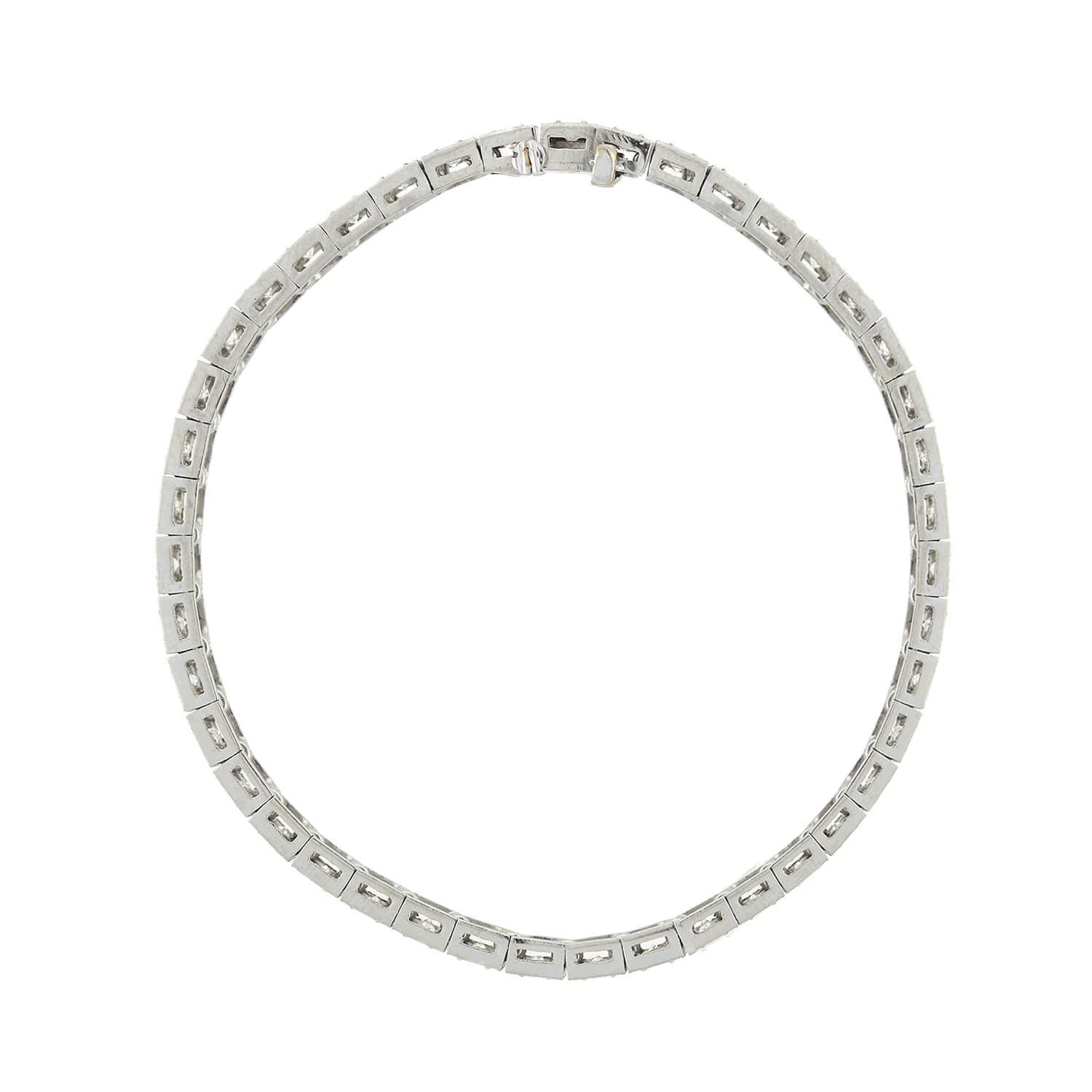 Art Deco Platinum + Diamond Line Bracelet 4ctw