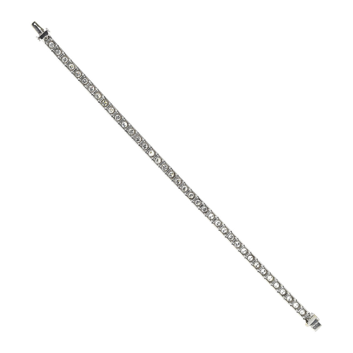 Art Deco Platinum + Diamond Line Bracelet 4ctw