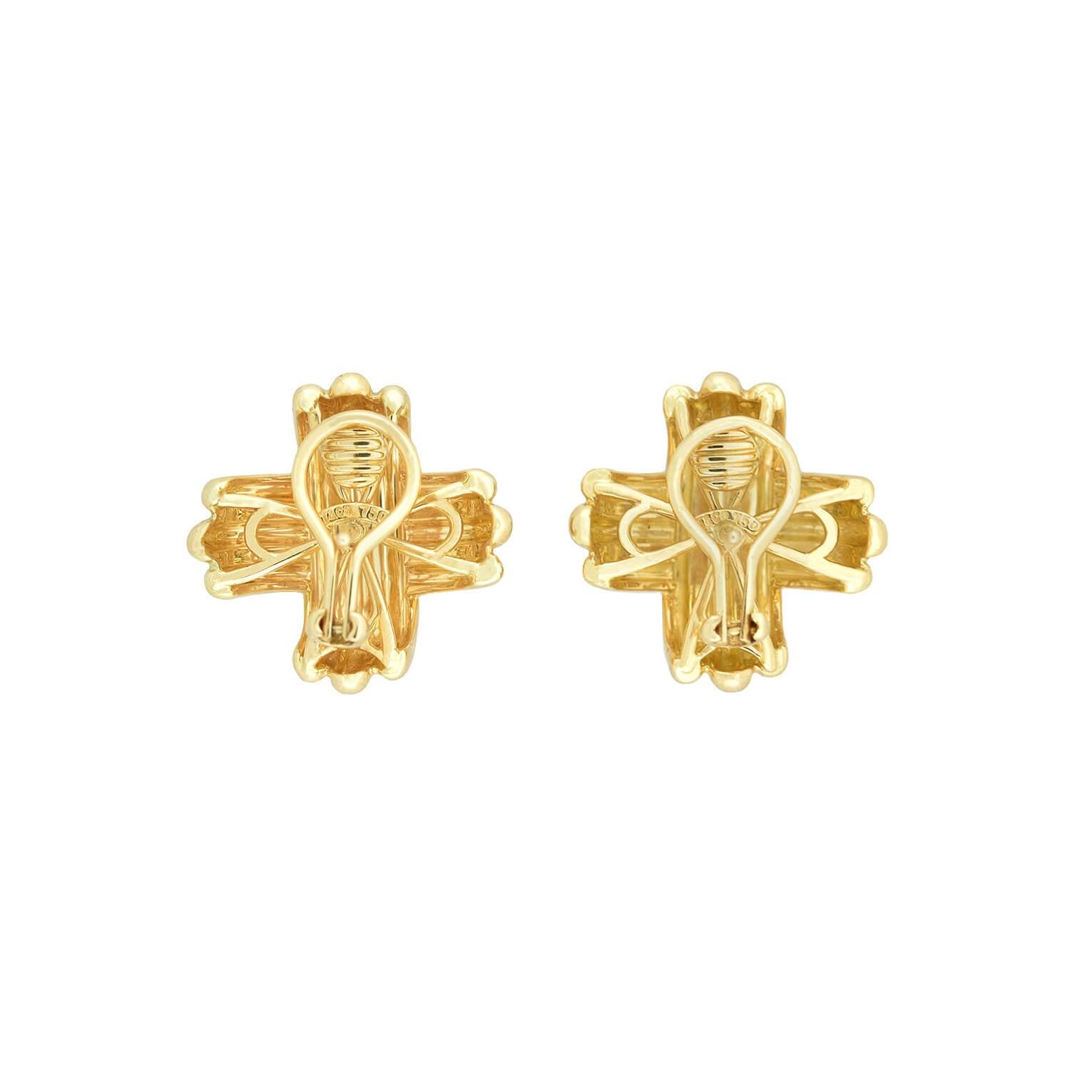 TIFFANY & CO. Estate 18kt Signature "X" Earrings 14.7dwt