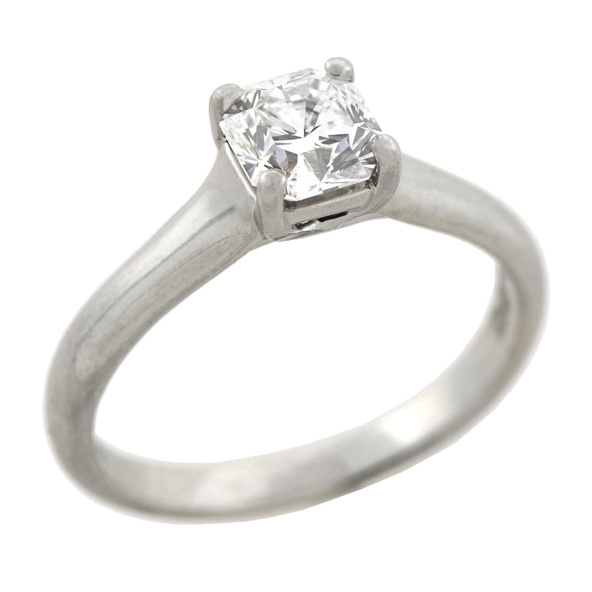 TIFFANY & CO. Estate Platinum GIA-Certified "Lucida®" Diamond Solitaire Ring 0.80ct