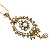 Victorian 18kt Dramatic 2.50ctw Rose Cut Diamond Earrings