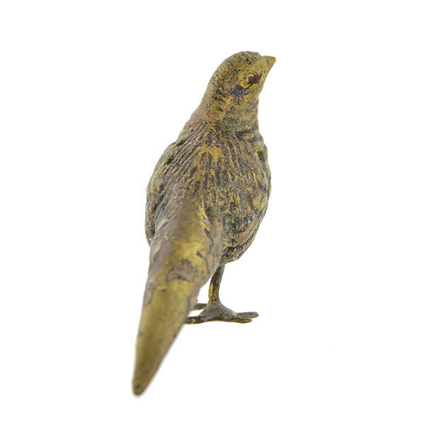 Victorian Vienna Bronze Pheasant Bird Miniature Sculpture