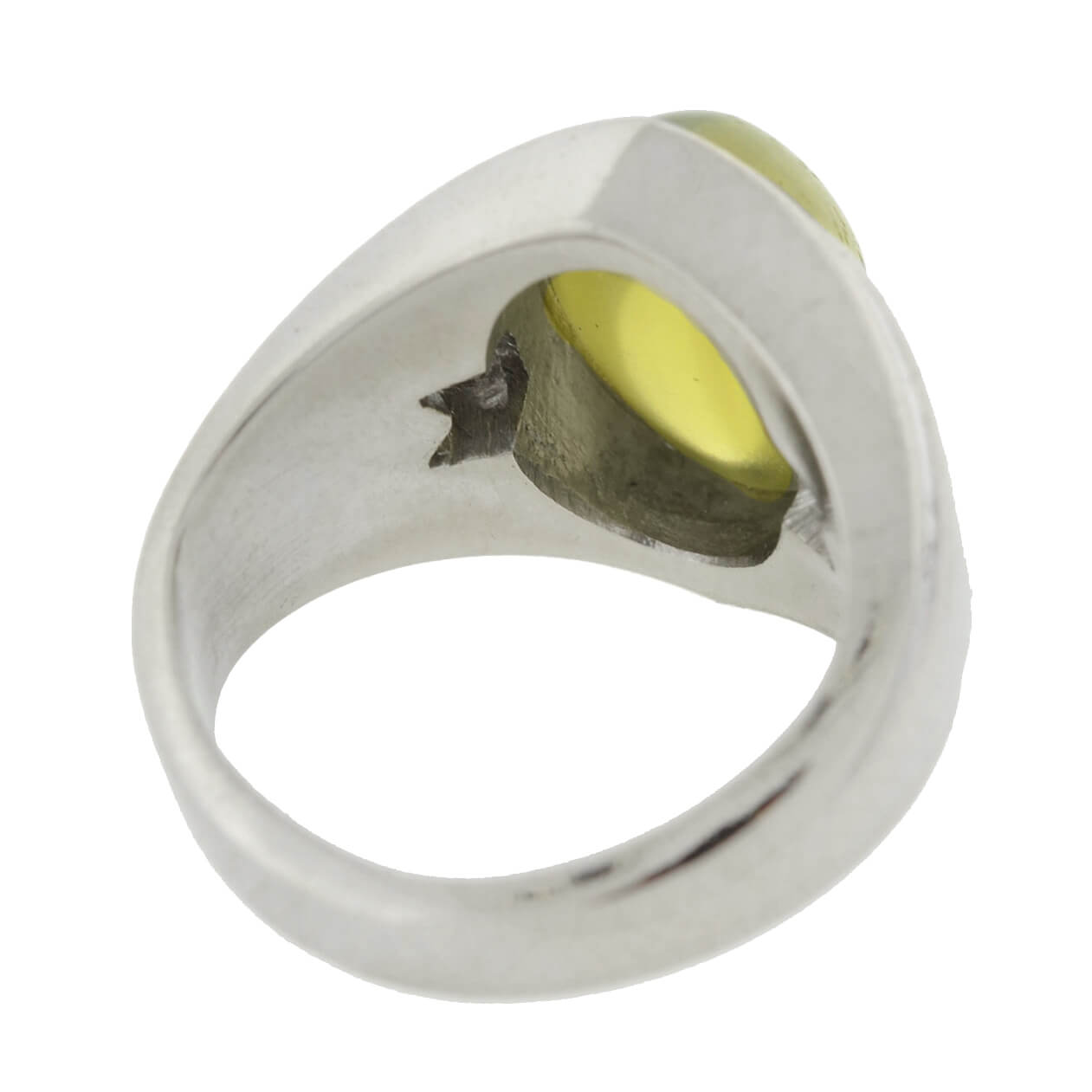 Edwardian 14kt Cat's Eye Chrysoberyl + Diamond Ring