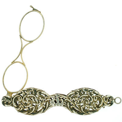 UNGER BROS. Victorian Sterling Silver Lorgnette