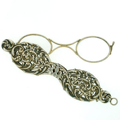 UNGER BROS. Victorian Sterling Silver Lorgnette